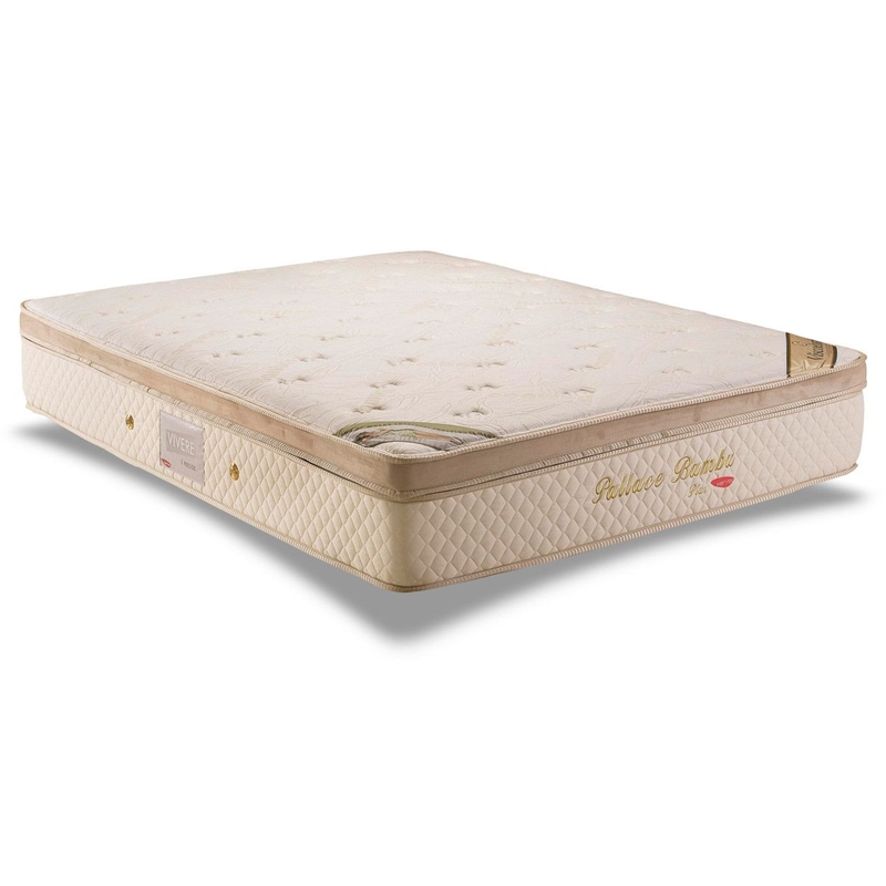 Colchão Herval de Molas Pocket Pallace Bambu Plus Euro Pillow King 1,93 x 2,03 x 0,32