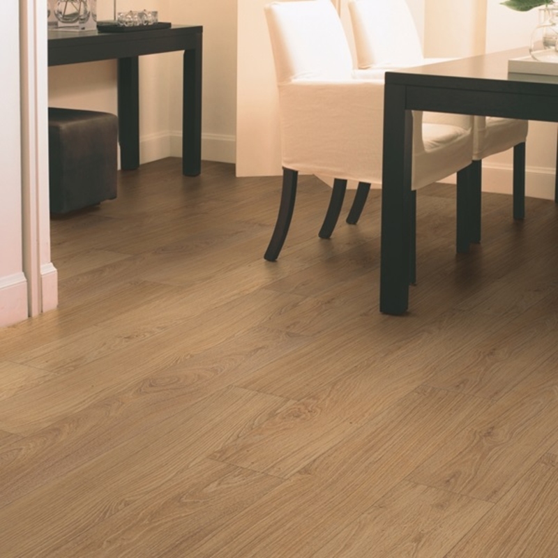 Piso Laminado Quick Step Smart 7mm x 19cm x 1,20cm (m²) Carvalho Natural Envernizado QSM 1292