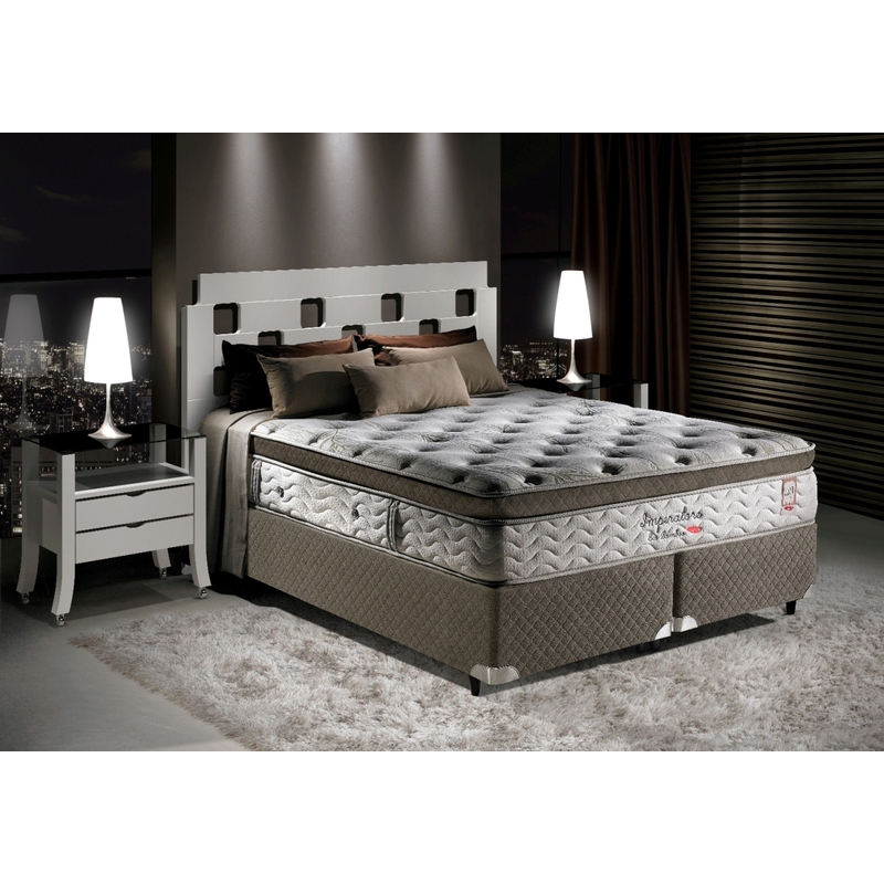Colchão + Cama Box Herval de Casal Imperatore 138x188x73cm 