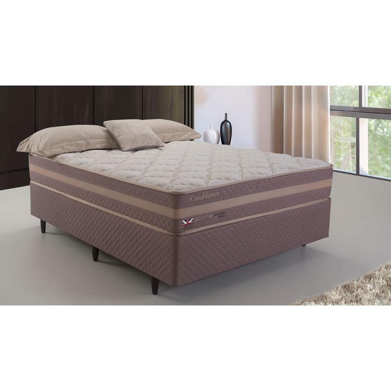Colchão + Cama Box Herval Casablanca de Casal 138x188x65cm