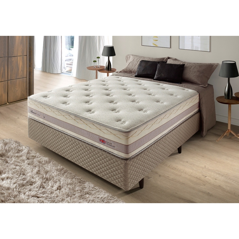 Colchão + Cama Box Herval Tower Maxspring King Size 193x203x72cm