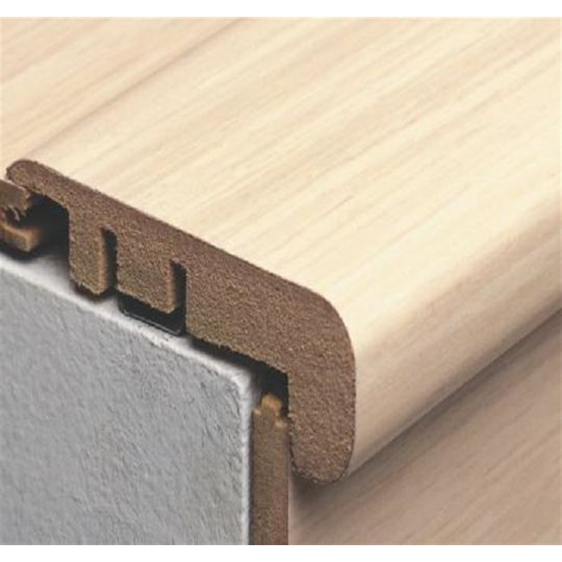 Perfil Durafloor Frontal de Escada MDF 18mm x 6,5cm x 2,10m (Barra) Carvalho Missoni