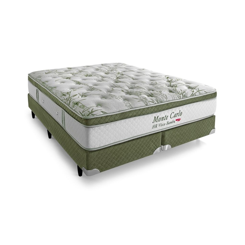 Colchão + Cama Box Herval Monte Carlo Queen Size 158x198x72cm