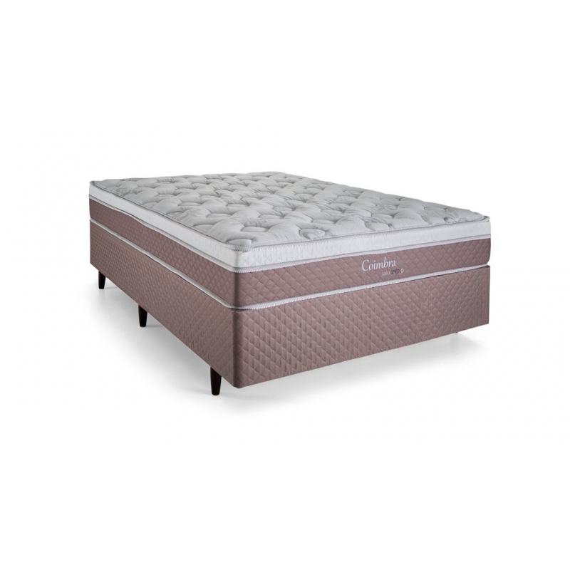 Colchão + Cama Box Herval Coimbra Maxspring de Solteiro 96x203x64cm