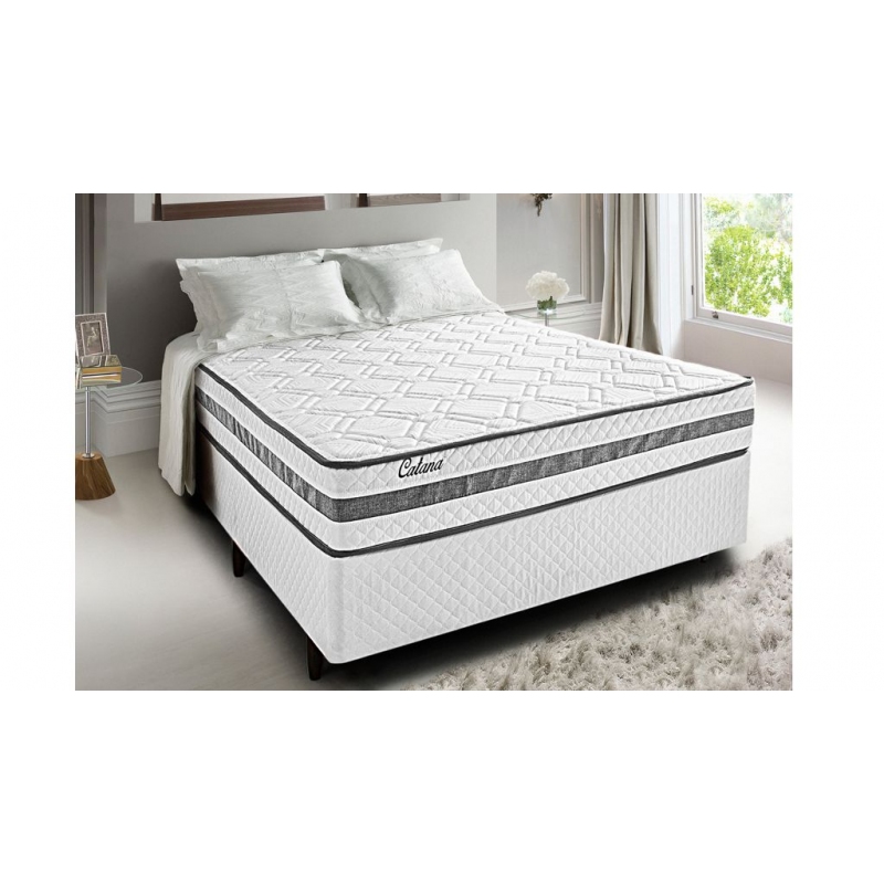 Colchão + Cama Box Herval Catana de Casal 138x188x61cm