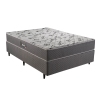 Colchão + Cama Box Herval de Espuma Ortopédica Firme Fort Black D60 de Solteiro 88x188x60cm