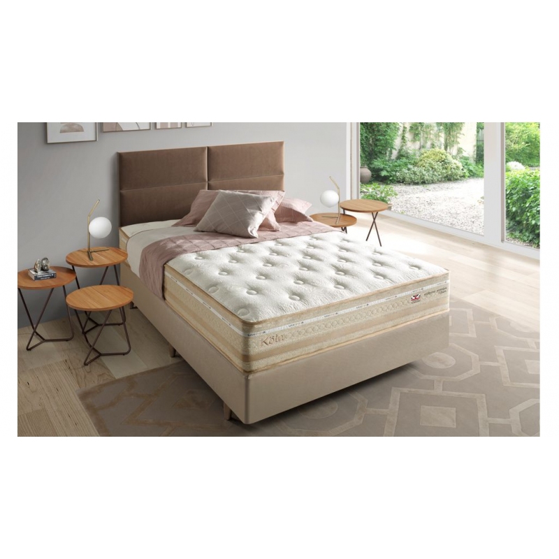 Colchão + Cama Box Herval Koln Queen Size 158x198x72cm