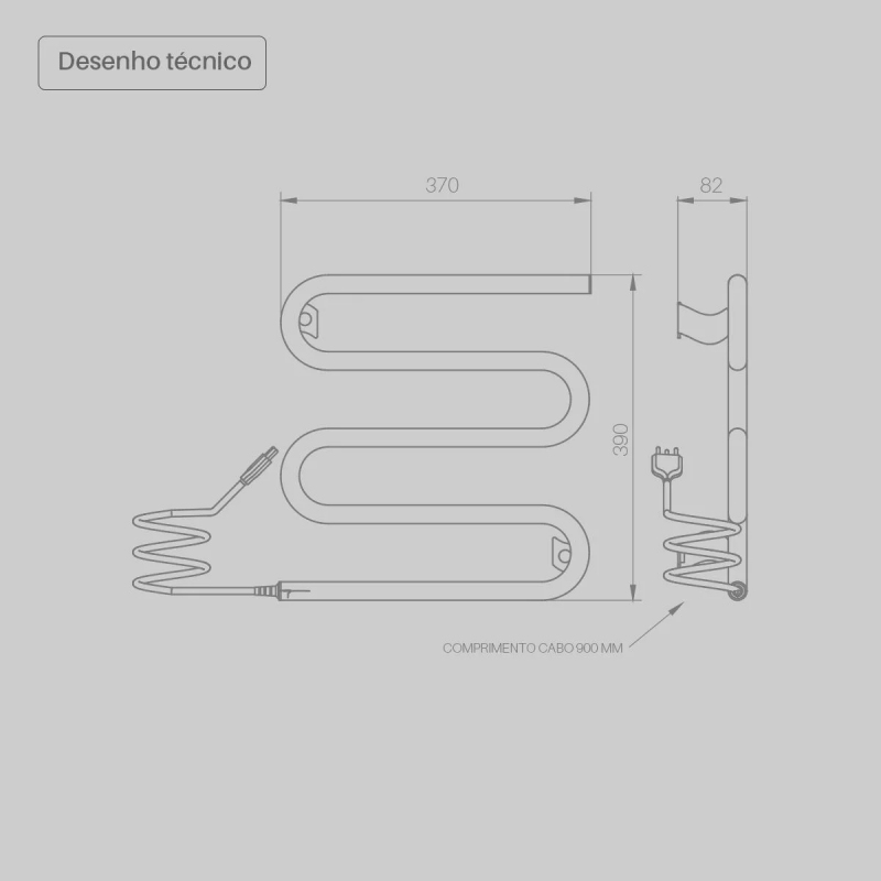 Toalheiro Elétrico Seccare Bello 40W Branco