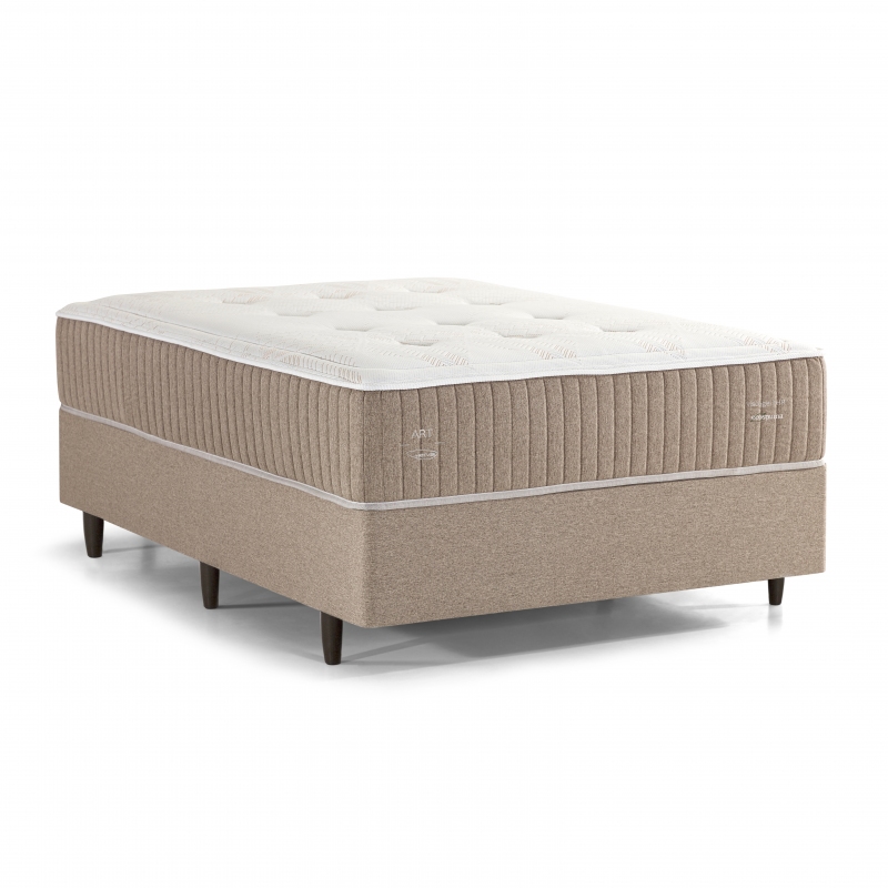 Colchão + Cama Box Herval C1631 de Casal 138x188x60cm