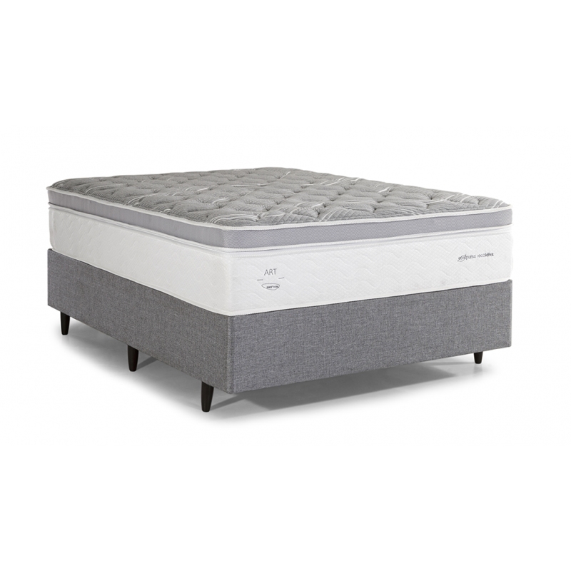 Colchão + Cama Box Herval C1599 de Casal 138x188x62cm
