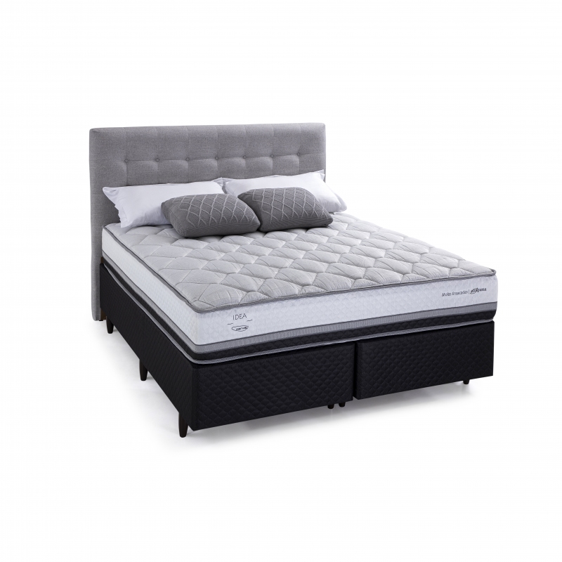 Colchão + Cama Box Herval C1634 de Casal 138x188x56cm