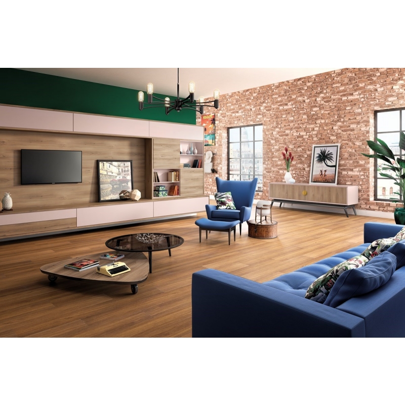 Piso Laminado Eucafloor Prime Click 7mm x 21,7cm x 1,35m (m²) Carvalho New