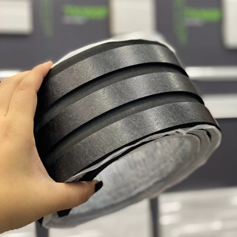 Painel Ripado Laminado Autocolante Teck Terracota (Caixa com 10 m/l)