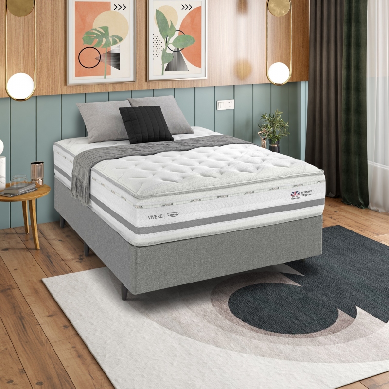 Colchão + Cama Box Herval de Casal C1756 62x138x188cm