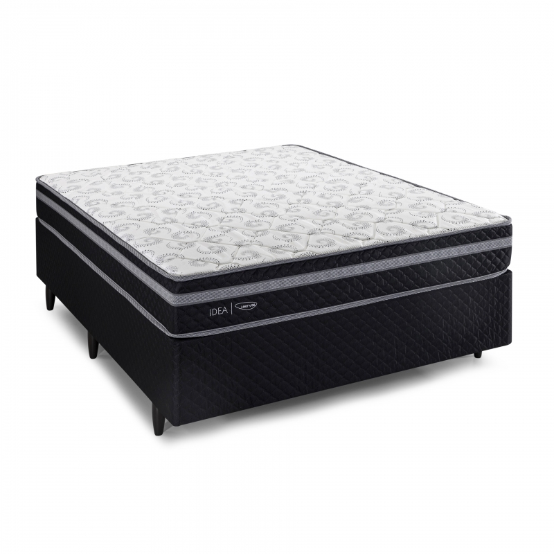 Colchão + Cama Box Herval C1728 de Casal 138x188x50cm