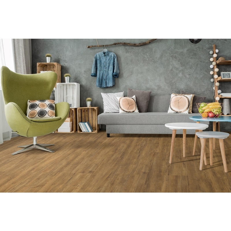 Piso Laminado Eucafloor Gran Elegance Click 8mm x 44,5cm x 1,357m Carvalho Ouro